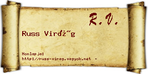 Russ Virág névjegykártya